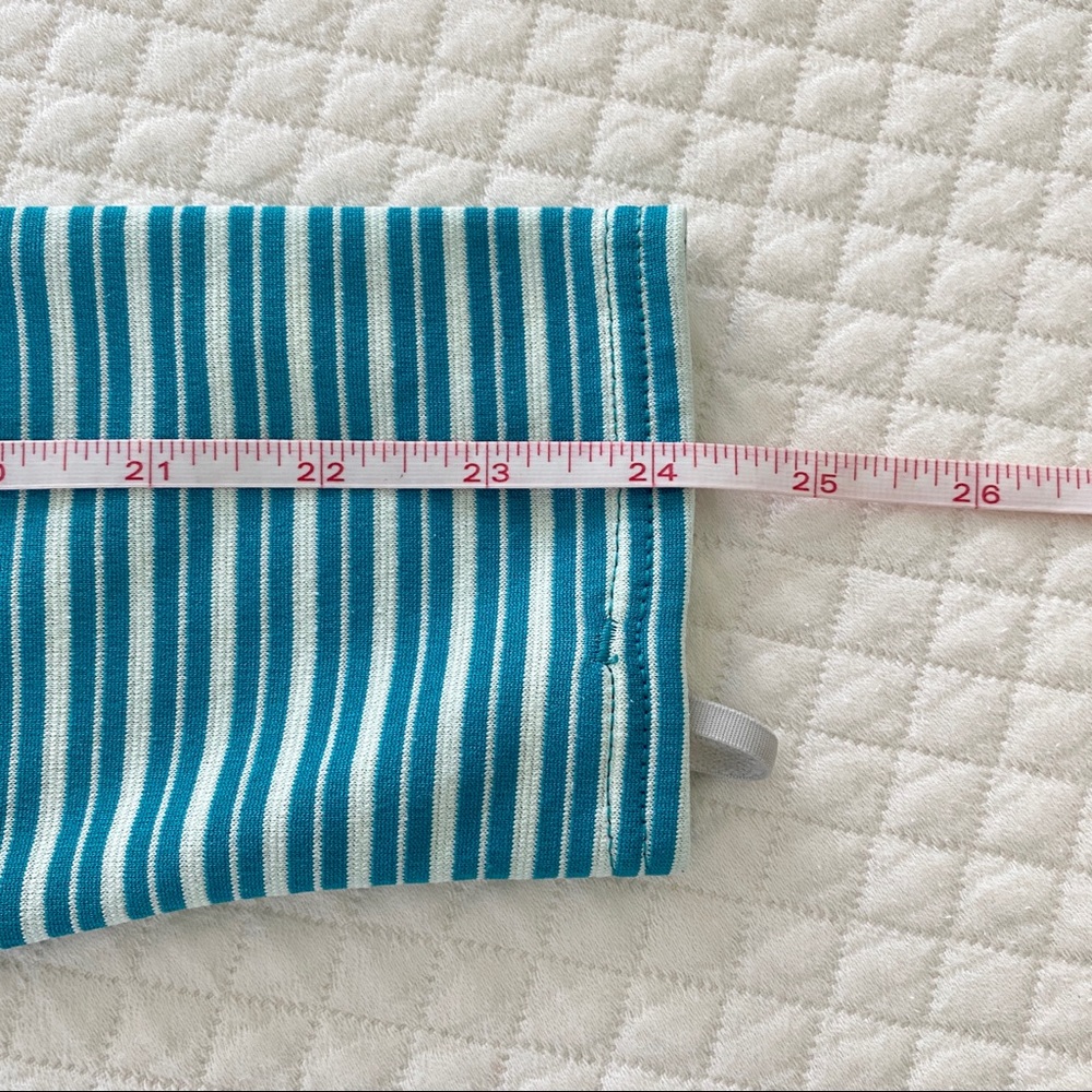Patagonia Teal Striped Capilene 3 Women's Top - Picture 7 of 8